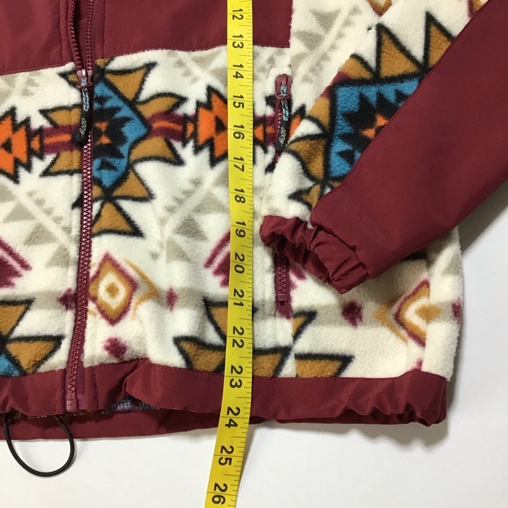 Hooey Youth Burgundy Aztec Pattern Fleece Jacket - Picture 11 of 13